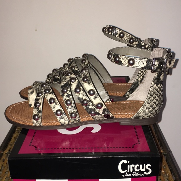 Well Blow Suggested Retail Price Sam Edelman Carla Snake Print Sandals - Picture 5 of 9